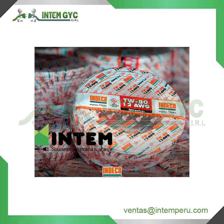 CABLE THW 12 INDECO